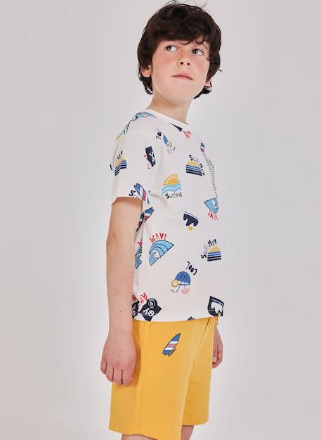 Short garçon coton Jaune 1 - vertbaudet enfant 