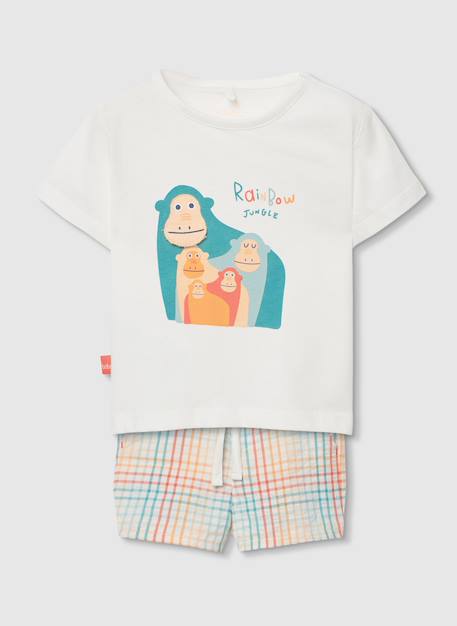 Ensemble bébé t-shirt coton Blanc 2 - vertbaudet enfant 