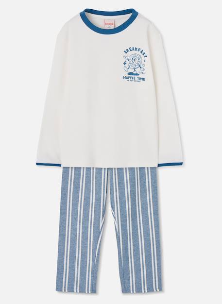 Pyjama maille garçon et imprimé Bleu 3 - vertbaudet enfant 