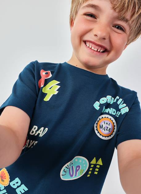 T-shirt garçon en jersey de coton Vert 1 - vertbaudet enfant 