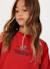 Sweat-shirt fille en molleton broderie chien Grenat 1 - vertbaudet enfant 