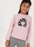 T-shirt fille en maille imprimé fille fleurs Pink 1 - vertbaudet enfant 