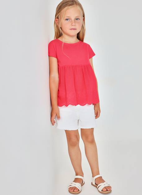 Short en coton Blanc 1 - vertbaudet enfant 