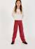 Pantalon fille en velours cotelé Grenat 1 - vertbaudet enfant 