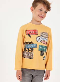 Garçon-T-shirt, polo, sous-pull-T-shirt-T-shirt maille garçon imprimé route 66