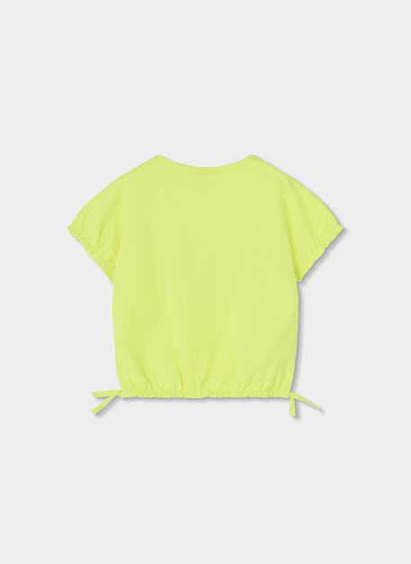 T-shirt fille en jersey élastique Vert 3 - vertbaudet enfant 