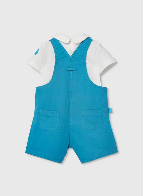 Ensemble bébé salopette et t-shirt coton Bleu 3 - vertbaudet enfant 