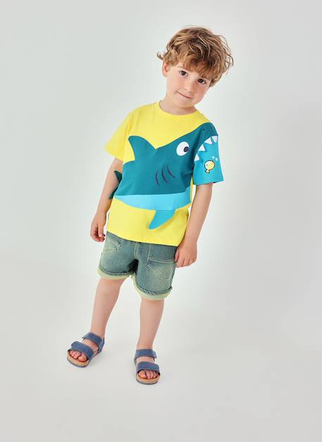 Bermuda en jean garçon Bleu 1 - vertbaudet enfant 