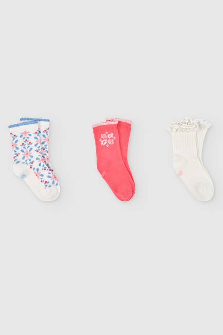 Lot de chaussettes en coton Blanc 1 - vertbaudet enfant 