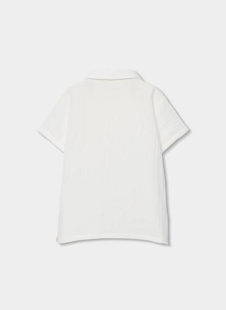 Polo en coton pour garçon Blanc 3 - vertbaudet enfant 