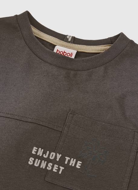 T-shirt en coton pour garçon Marron 4 - vertbaudet enfant 