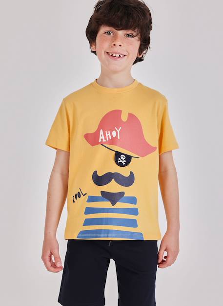 T-shirt enfant coton rayée Jaune 1 - vertbaudet enfant 