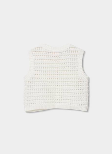Gilet fille coton Blanc 3 - vertbaudet enfant 