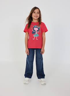 Pantalon denim fille élastique  - vertbaudet enfant