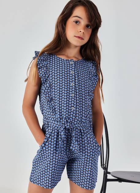 Fille-Robe-Combishort imprimé géométrique pour fille