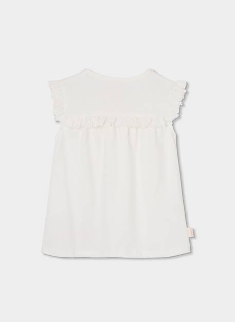 T-shirt fille coton Blanc 4 - vertbaudet enfant 