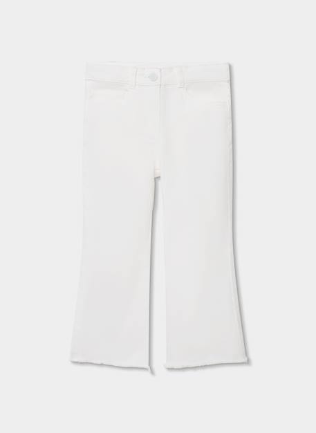 Pantalon fille coton Blanc 2 - vertbaudet enfant 