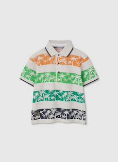 Garçon-T-shirt, polo, sous-pull-Polo-Polo en coton imprimé pour garçon