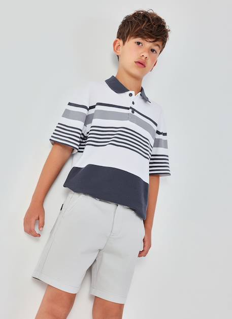 Bermuda garçon en coton Marron 1 - vertbaudet enfant 