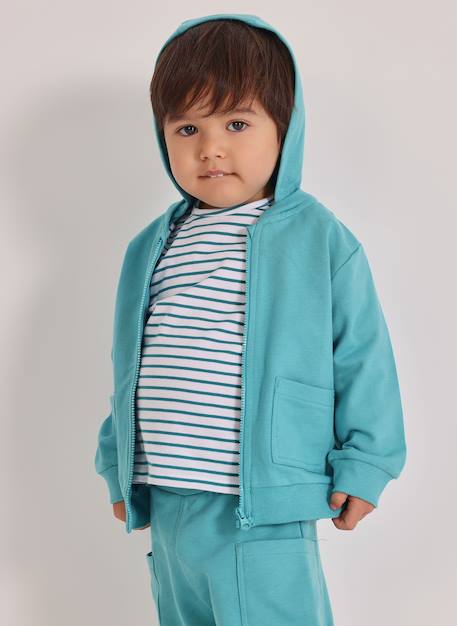 Gilet bébé en peluche Vert 1 - vertbaudet enfant 