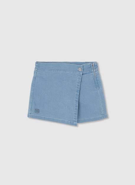 Short-jupe en denim Bleu 2 - vertbaudet enfant 