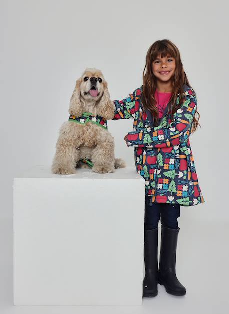 Imperméable imprimé nature avec capuche  - vertbaudet enfant