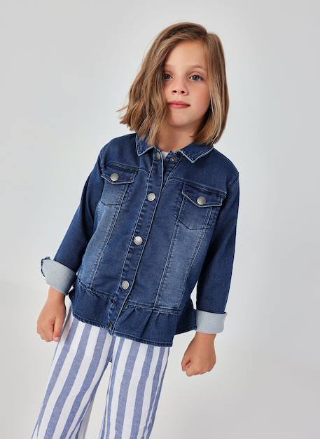 Fille-Manteau-Veste cotonen jean