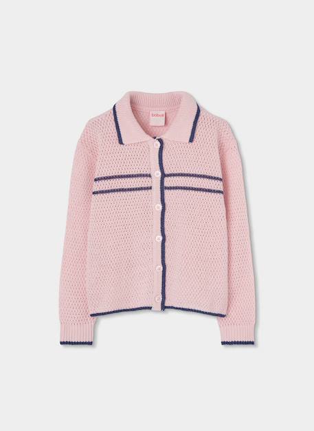 Gilet en maille pour fille Rose 2 - vertbaudet enfant 