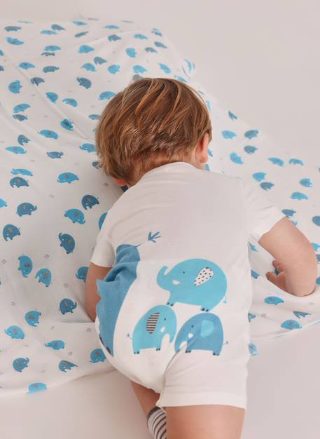 Barboteuse bébé en coton Blanc 2 - vertbaudet enfant 