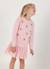 Robe fille molleton et tulle brodé fleurs Pink 1 - vertbaudet enfant 