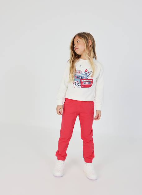 Fille-Ensemble-Ensemble à manches longues en coton imprimé