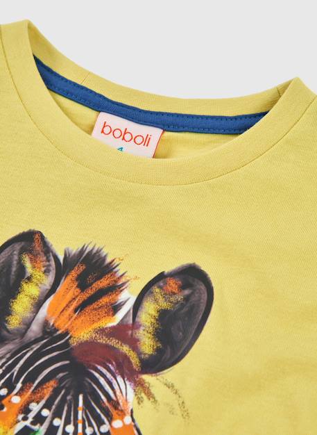 T-shirt enfant coton zèbre Jaune 3 - vertbaudet enfant 