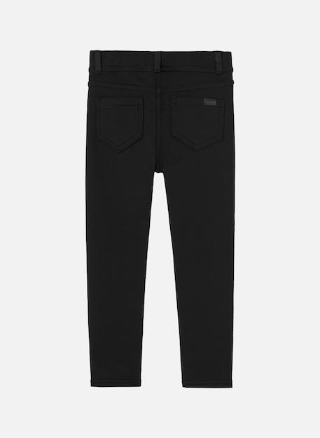 Pantalon en molleton stretch Noir 2 - vertbaudet enfant 