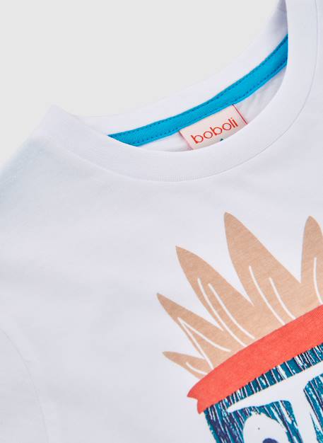 T-shirt enfant en coton crocodile Blanc 3 - vertbaudet enfant 