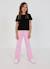 Pantalon fille en coton Rose 1 - vertbaudet enfant 