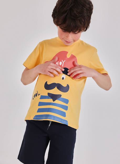 T-shirt enfant coton rayée Jaune 2 - vertbaudet enfant 