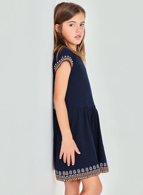 Robe en maille Bleu 1 - vertbaudet enfant 