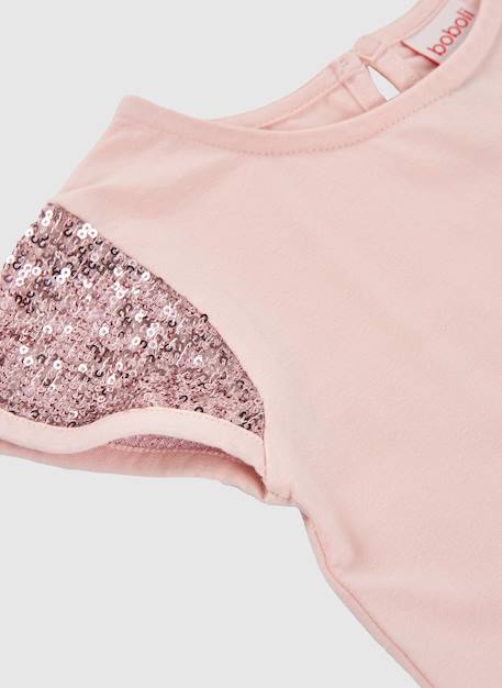 T-shirt en coton avec sequins fille Rose 3 - vertbaudet enfant 