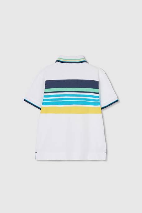 Polo en coton imprimé pour enfant Blanc 3 - vertbaudet enfant 