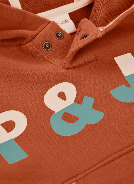 Sweat-shirt enfant en coton à capuche Marron 4 - vertbaudet enfant 