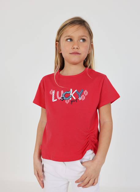 T-shirt fille coton Rose 2 - vertbaudet enfant 