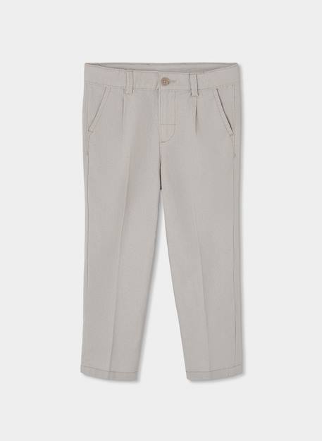 Pantalon enfant lin Marron 3 - vertbaudet enfant 