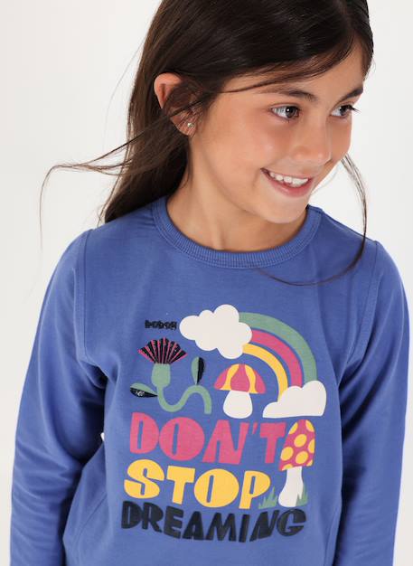 T-shirt fille en maille imprimé Noir 1 - vertbaudet enfant 
