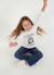 T-shirt fille en maille imprimé thunder power Blanc 1 - vertbaudet enfant 