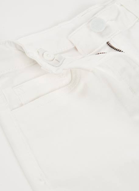 Pantalon fille coton Blanc 4 - vertbaudet enfant 