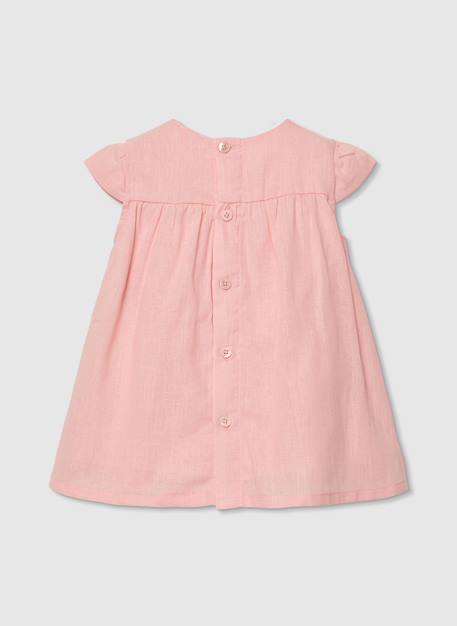 Robe bébé en lin Orange 2 - vertbaudet enfant 