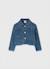Veste en jean fille délavée avec petits noeuds Bleu 2 - vertbaudet enfant 