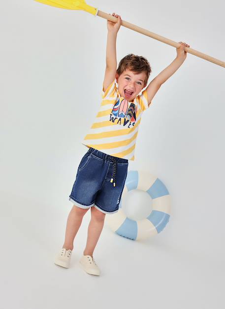 Bermuda en denim garçon Bleu 1 - vertbaudet enfant 