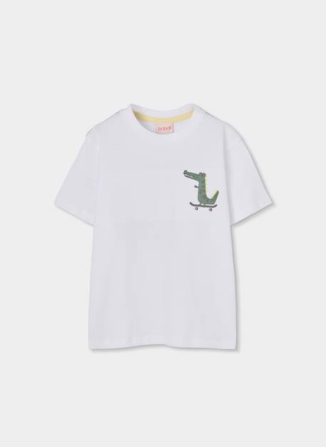 T-shirt enfant coton crocodile Blanc 2 - vertbaudet enfant 