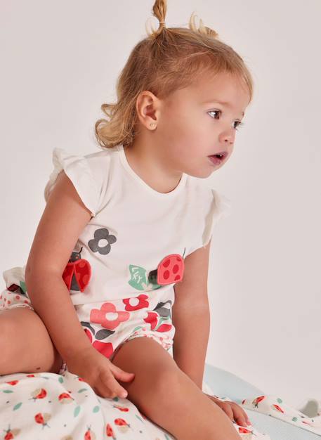 Barboteuse bébé en coton Blanc 1 - vertbaudet enfant 